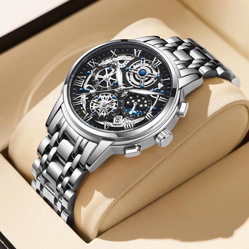 

Men Watch Sports Quartz Watches Men Waterproof Chronograph Wristwatch Mens Military Hollow Clock Man Relogio Masculino