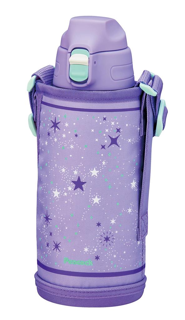Termoska Peacock Industry Peacock, láhev na vodu 800ml, izolace za studena, pro základní školu, vakuová izolace, jedna přímá, dodává se s nerezovou ocelí, fialová