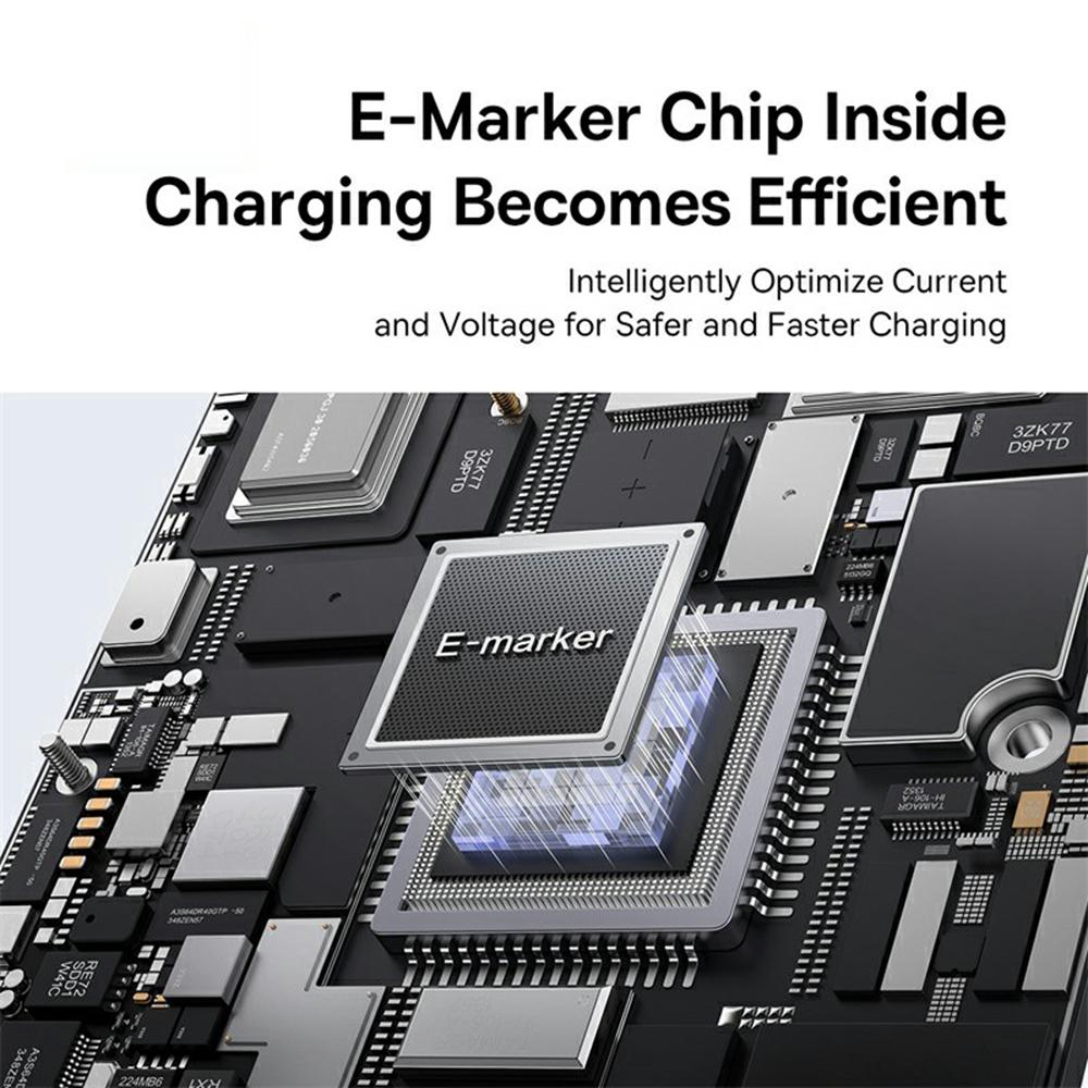 Cablu de Date BASEUS Seria Oglindă Strălucitoare 1m Încărcare Rapidă Tip-C la C+C 100W Cablu Retractabil