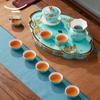Auratic Madam Porcelain West Lake Blue 15-Piece Kung Fu Tea Set
