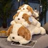 New Smiley Face Lying Down Dog Plush Toy - Cute Soothing Doll for Sleep