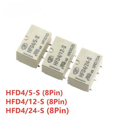 5 ks/šarže Signální relé HongFa HFD4/3-S HFD4/5-S HFD4/12-S HFD4/24-S 3V,5V,12V,24V 2A 8-pinové dvojité přepínací SMD SMT