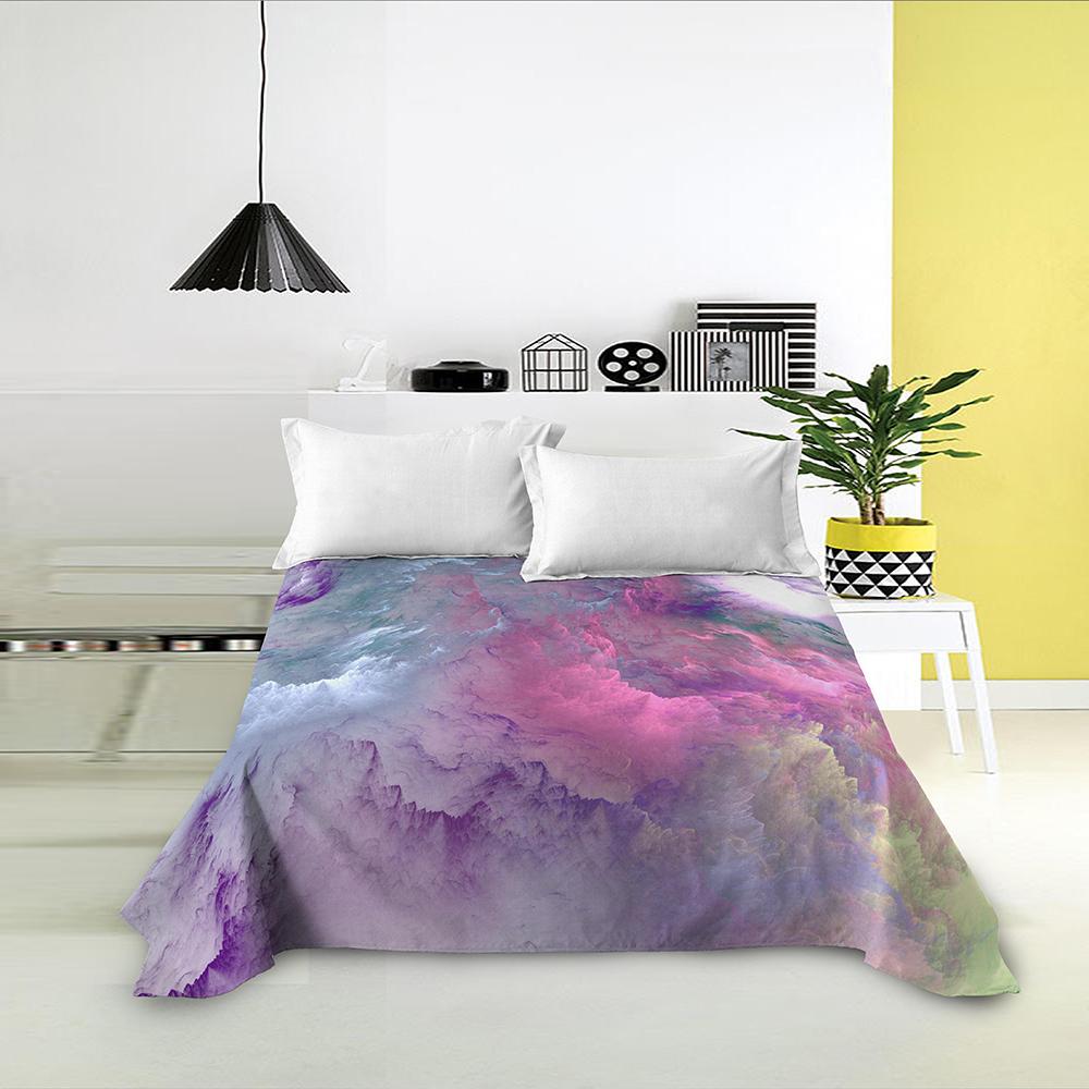 Galaxy Weltraumdruck King Queen Spannbettlaken 3D Sternenhimmel Bettwäsche Laken Universum Weiches Polyester Bettwäsche Leinen für Jungen Teenager Erwachsene