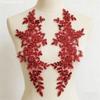 1Pair Polyester Fiber Embroidery Flower Patches DIY Handmade Floral Patches Floral Applique Lace Patch Clothing Accessories