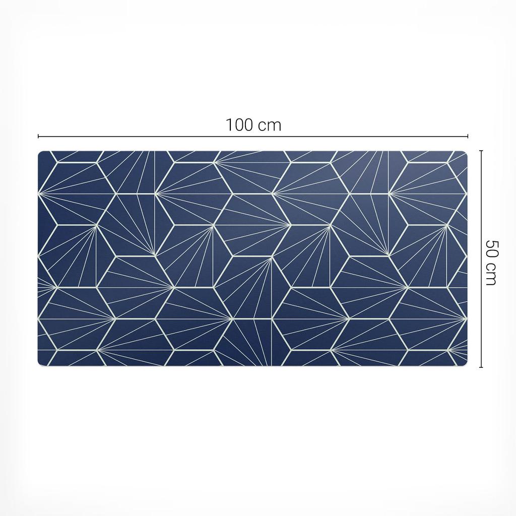 Durable Anti-Slip Desk Mat Geometric Pattern 100x50 Cm