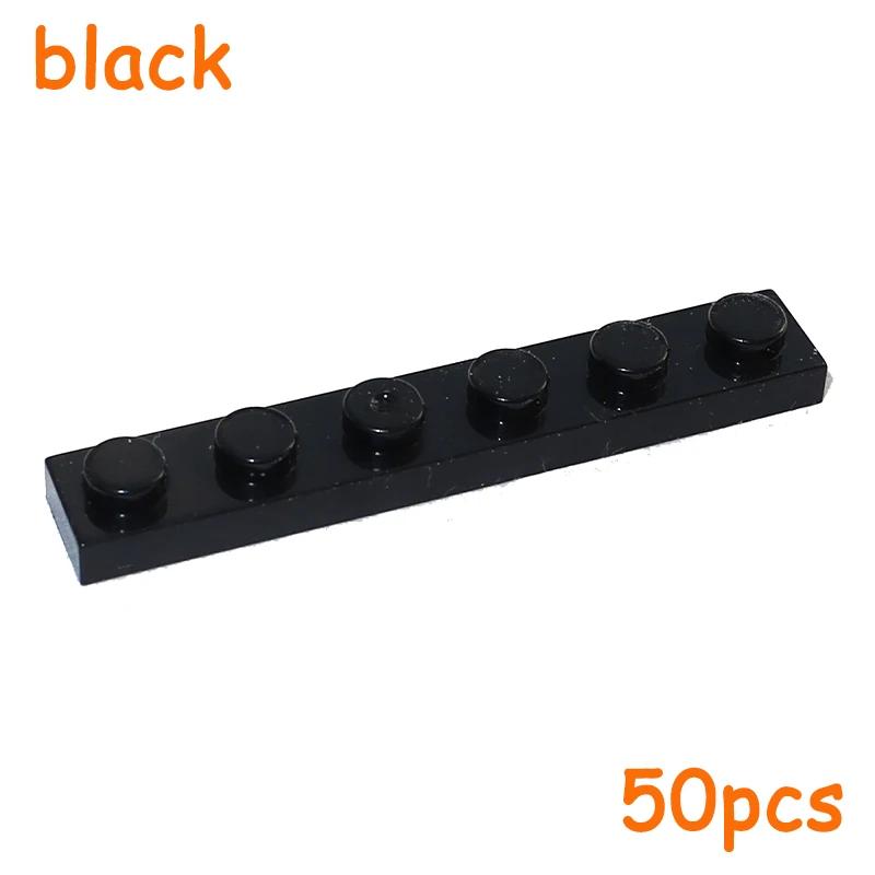 Non-Toxic 50Pcs 3666 Size 1X6 Dot Plate Moc Assemble Particles Diy Building Blocks 1*6 Figures Bricks Educational Creative Toy For Kid