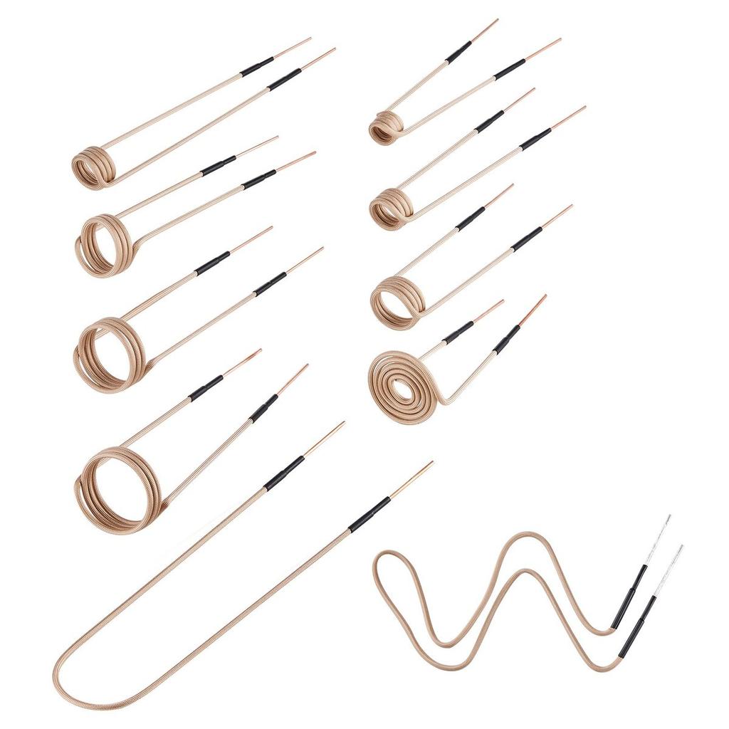 10Pcs Magnetic Induction Heater Coil, Inductor Heat Accessories, Mini Heater Coil Kit with Flexibility and Long Lifespan, for Removing Rusty Bolts and