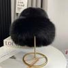 Fluffy Fur Bucket Hat For Women Soft Fluffy Fisherman Hat Thicken Ear Protection Women's Winter Hat Cold Snowy Day Panama Cap