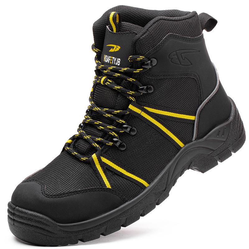 New high-top labor insurance shoes, anti-smashing and anti-piercing men's comfortable, non-slip and wear-resistant safety shoes, work protective shoes