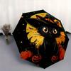 1pc Wizard Hat and Black Cat Cartoon Umbrella, Portable 3-Fold Compact Umbrella, Suitable for Camping, Hiking and Travel, Ideal Easter Birth