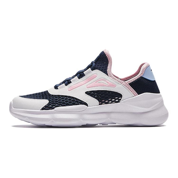 (GS) ANTA Running Series Sneakers White Black Pink Kids A322428821-1 EU 37