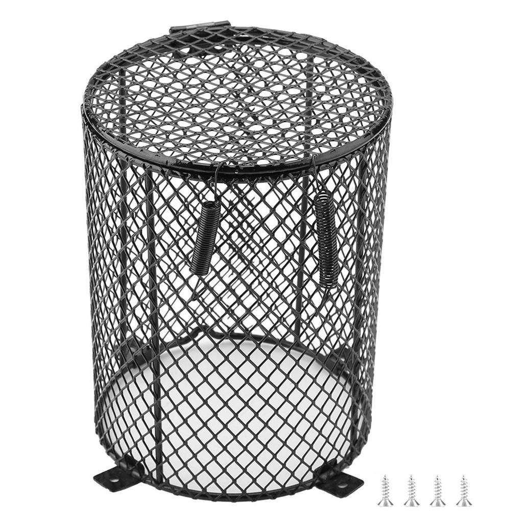 Pet Reptile Anti Scald Lamp Mesh Cover Day Night Ceramic Light Bulb Heating Lampshade