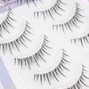 Manga Transparent Band False Eyelashes 5 Pairs Natural Look for Wedding Makeup Daily Wear