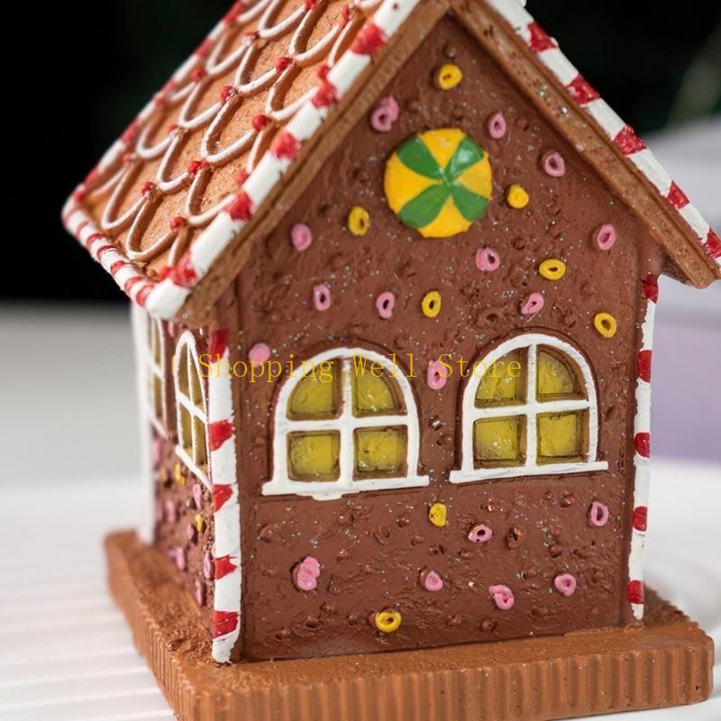 KX4B Large Christmas Village Gingerbreads Houses LED Christmas Gingerbreads Houses China Mainland