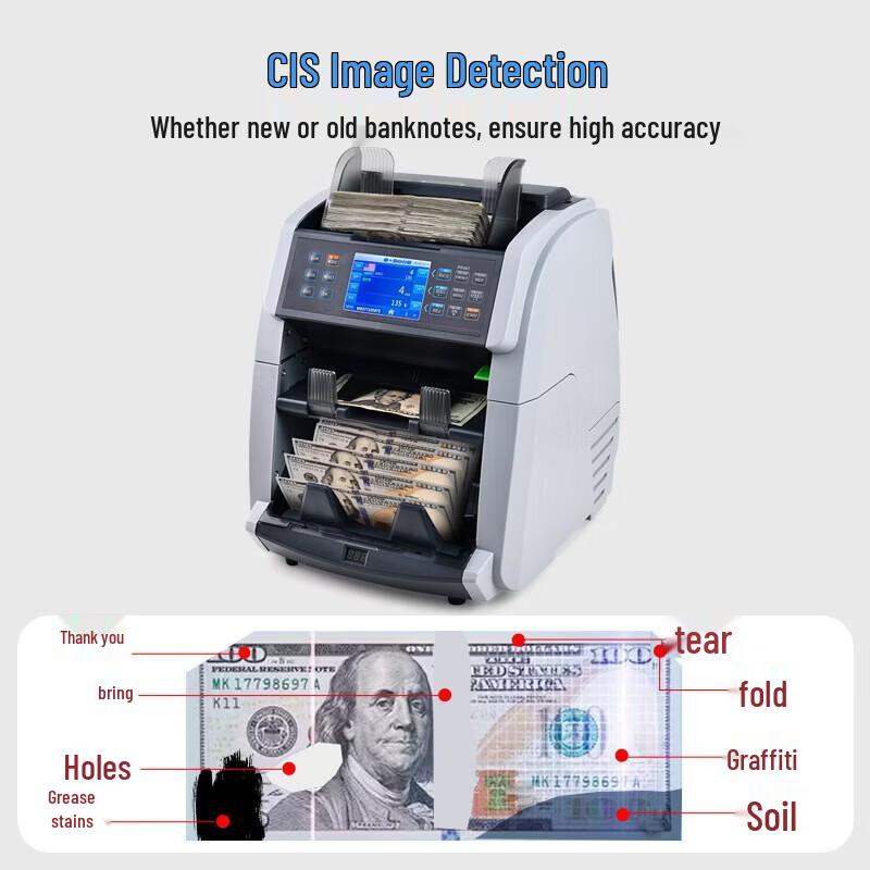 Weirong 6070 Multi-Currency Banknote Sorter CN plug (adapter included)