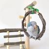 Stable Pet Parrot Training Stand Parrot Bird Training Stand Bird Cage Perch with Feeding Cups Swing Standing Wood Toy