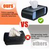 MTGOCHA Car Tissue Holder, Large Tissue Box Cover Keep Car Tidy, Premium PU Leather Backseat Napkin Holder Tissues Dispenser for Car Fits Standard