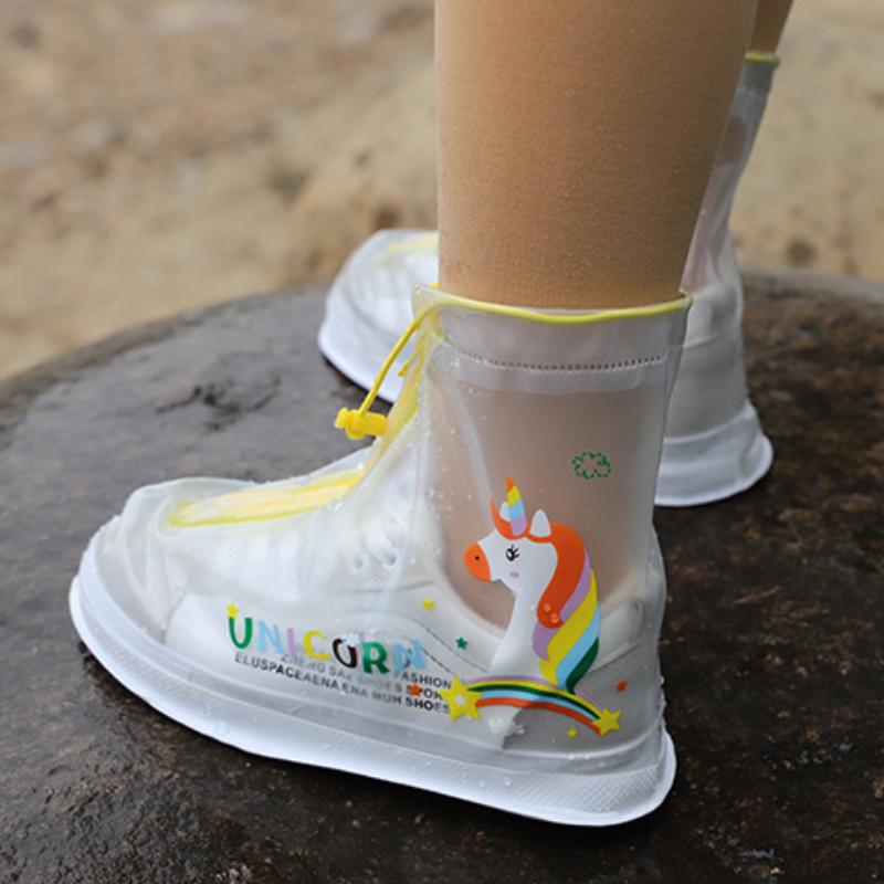 Beimei Kids' Waterproof Non-Slip Rain Boot Covers for Boys and Girls - Durable and Thick, Perfect for Rainy Days.
