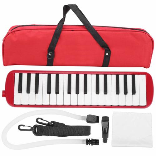 Beginner's Melodica, 32-Key Melodica for Kindergarten (Red)