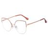Anti Blue Light Computer Glasses Women Cat Eye Semi Rimless Eyewear Frame Clear Lens Gaming Eyeglasses