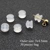 Earrings Screw Backs Anti-Pain Ear Clip Rubber Silicone Earring Back Stoppers for Stud Earrings Ear Plug Blocked Caps DIY Making
