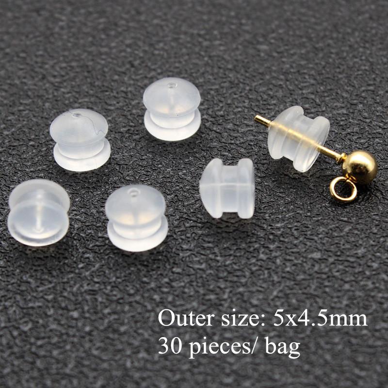 Earrings Screw Backs Anti-Pain Ear Clip Rubber Silicone Earring Back Stoppers for Stud Earrings Ear Plug Blocked Caps DIY Making