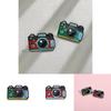 Creative Geometric Camera Style Enamel Brooch For Customizable Fashion Statement