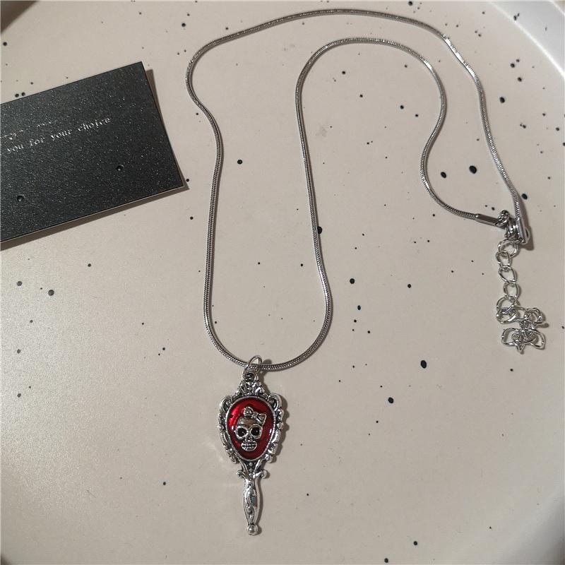 Gothic Red Cross Thorn Heart Butterfly Pendant Choker Black Bead Necklace Personalized Y2K Halloween Charms Grunge EMO Jewelry