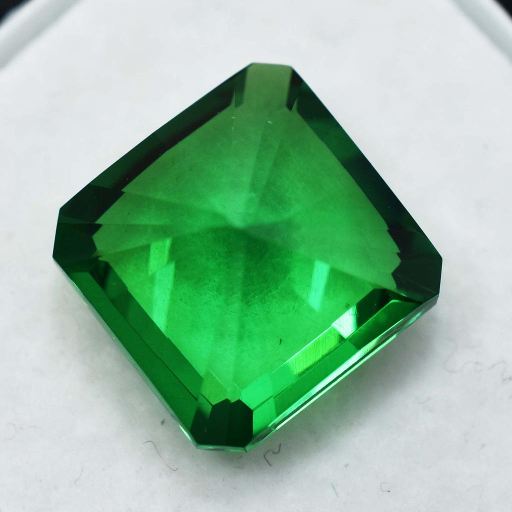 Natural Green Garnet 10ct Square Cut Flawless Certified Loose Gemstone