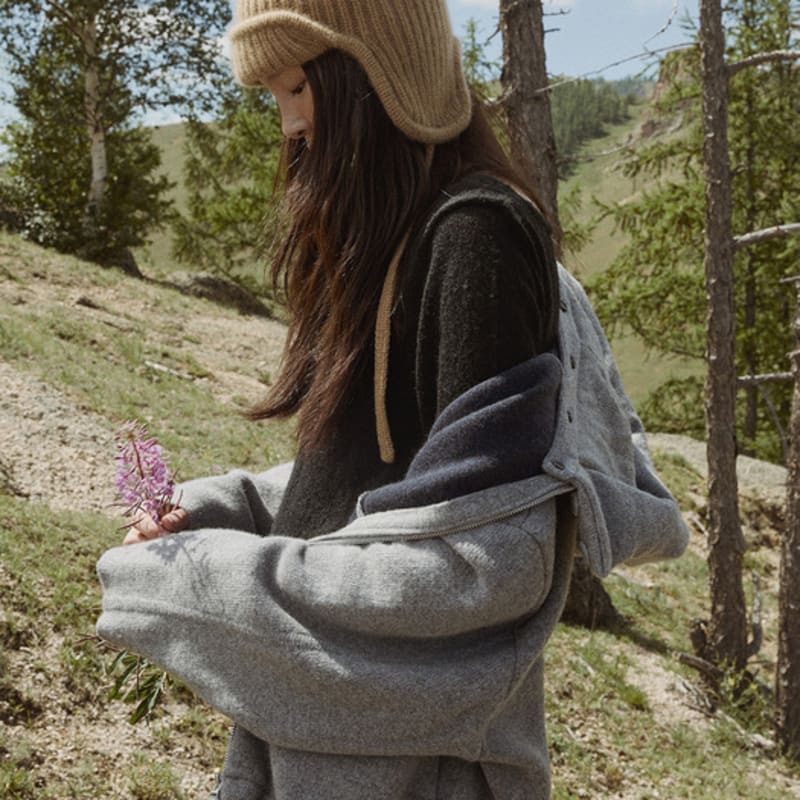 LE CASHMERE Cashmere Earflap (Camel) D7RAW25004CMX