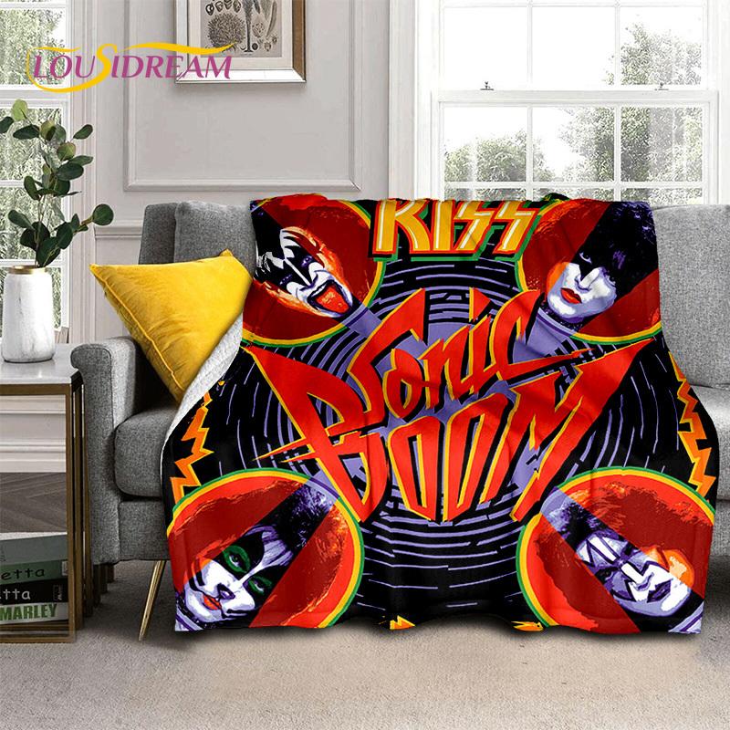 Kiss Rock Heavy Metal Band Gene Paul Soft Flannel Blankets,Throw Blanket Comfortable Blanket for Picnic Beds Sofa Home Bedroom