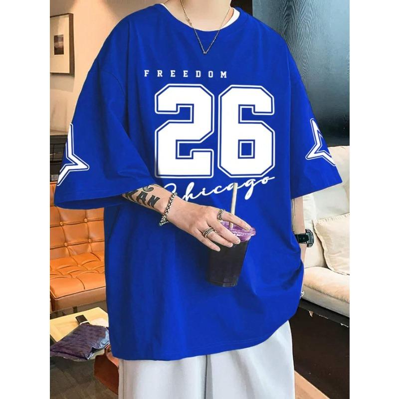 Printed Men's T-shirt, Men's Short Sleeved Sportswear, Football T-shirt, Retro 5-color T-shirt, Men's Clothing