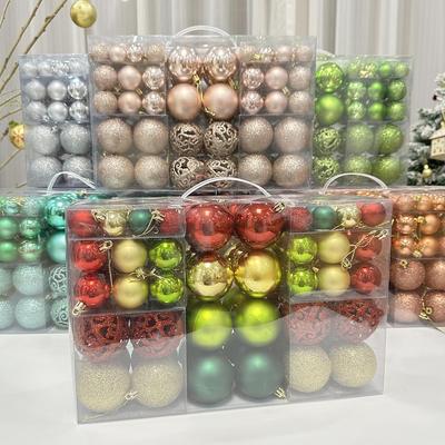 100-teilige farbige hohle Weihnachtsbaumkugeln (3-6 cm)