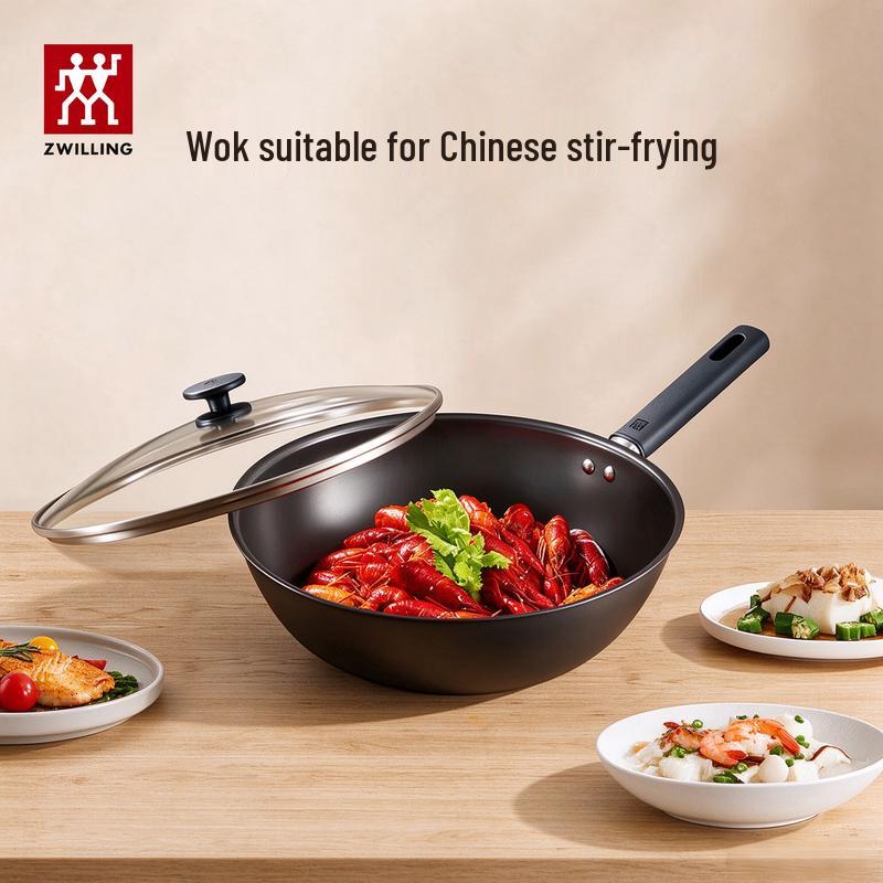 ZWILLING Silver Iron Stir-fry Wok
