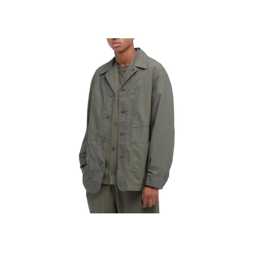 Uniqlo Oversized Shirt Jacket Men Jackets Olive 447336-56