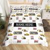 Custom Bedding Set Custom Name Mermaid Duvet Cover Set Personalized Girly Rainbow Gradient Mermaid Comforter CoverGirls Gifts