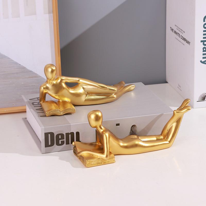Minimalist Reader Resin Statue For Bookshelf Desk Decor Gift For Special Occasions
