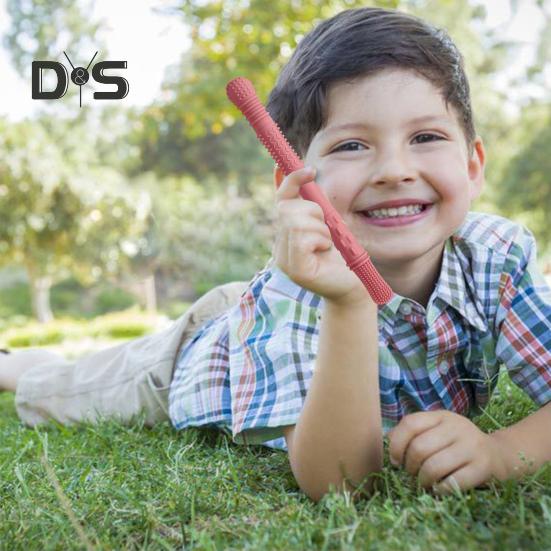 4Pcs Silicone Chew Stick Food Grade BPA Free Reusable Stress Relief Sensory Oral Motor Chewable Stick Toy for Special Needs Chewers