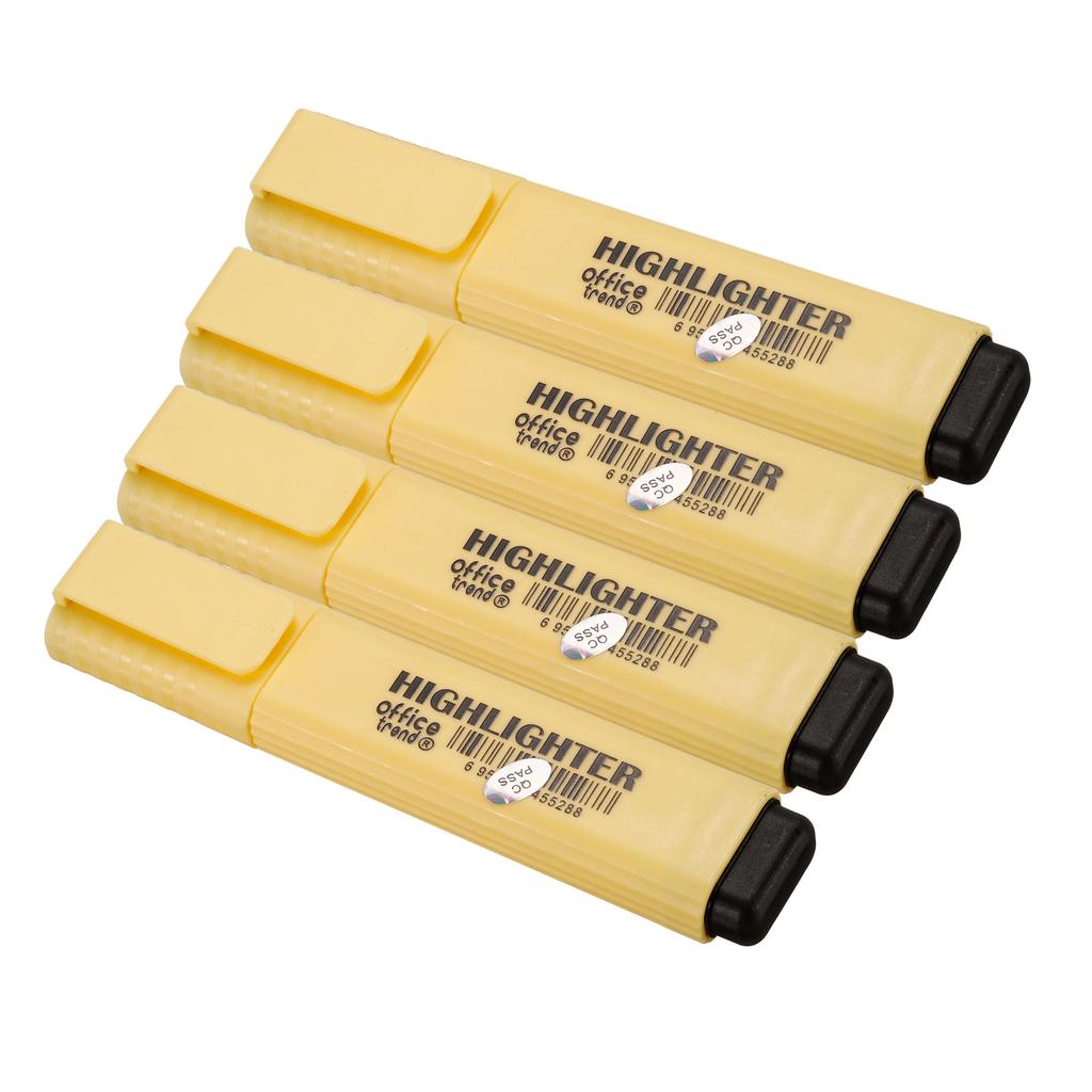 Pachet 4/6 Pixuri Highlighter Fermecătoare Uscare Rapidă Vârf Lat Marcatoare pentru Subliniere și Scris Rechizite Școlare Papetărie