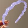 Hairband in Jelly Color Face Washing Hair Pressing Teeth Waves Anti-slip Headband Women's Outing, Versatile Hair Clip, Temperament Headwear