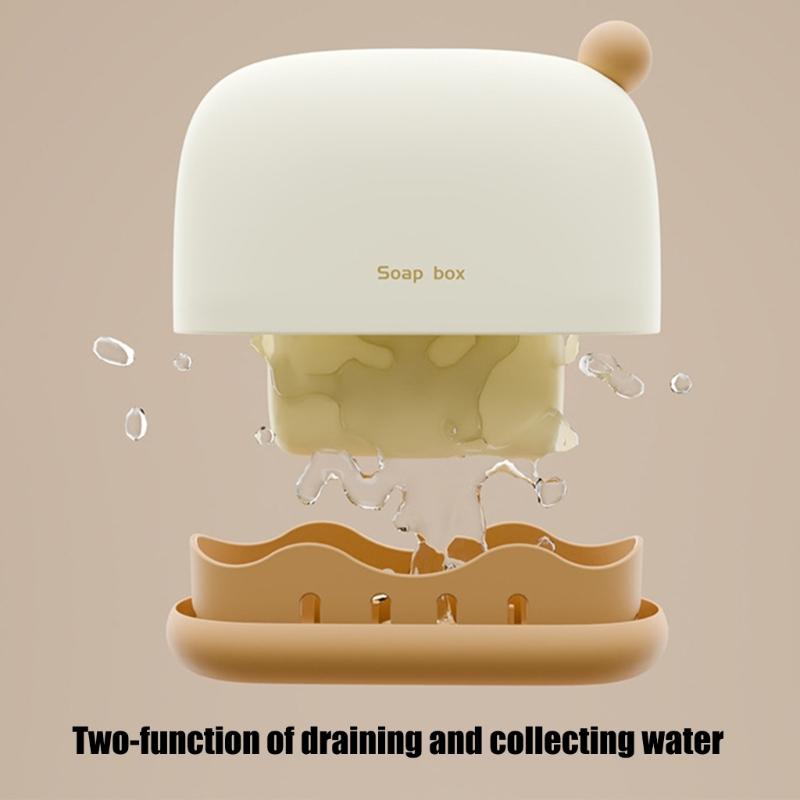 Travel Use Soap Dish With Drainage System Plastic Soap Container Box For Home Use and Business Trip Soap Organization
