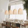 35/45cm Retro Hand Woven Rattan Pendant Lights Japanese Wabi Sabi Restaurant Bar Chandelier Home Room Decor Hanging Lamp Fixture