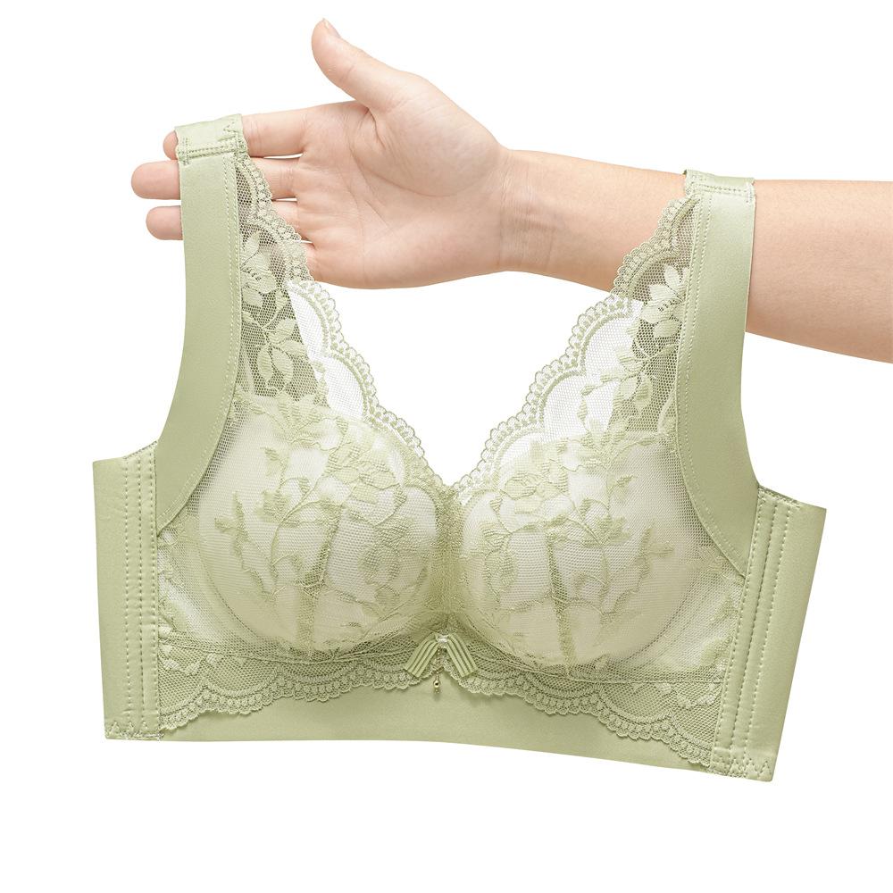 Medium thickness, small breasts, large gathering lace bra, non-magnetic women's vest, bra, closed breast adjustment bra