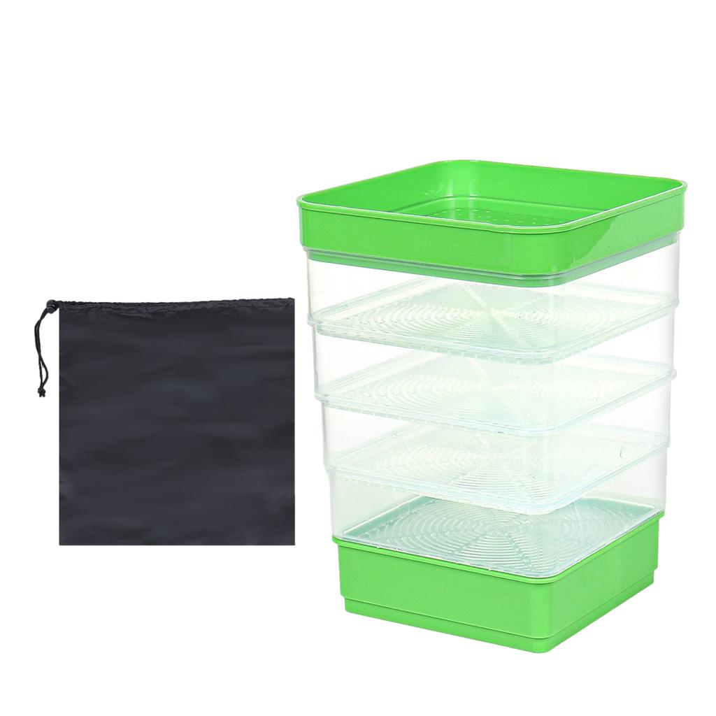 מגש הנבטה עם מכסה, קערת נבטים, עציץ גידול, מגש הנבטת זרעים, גידול ללא אדמה, מגש משתלה להנבטה