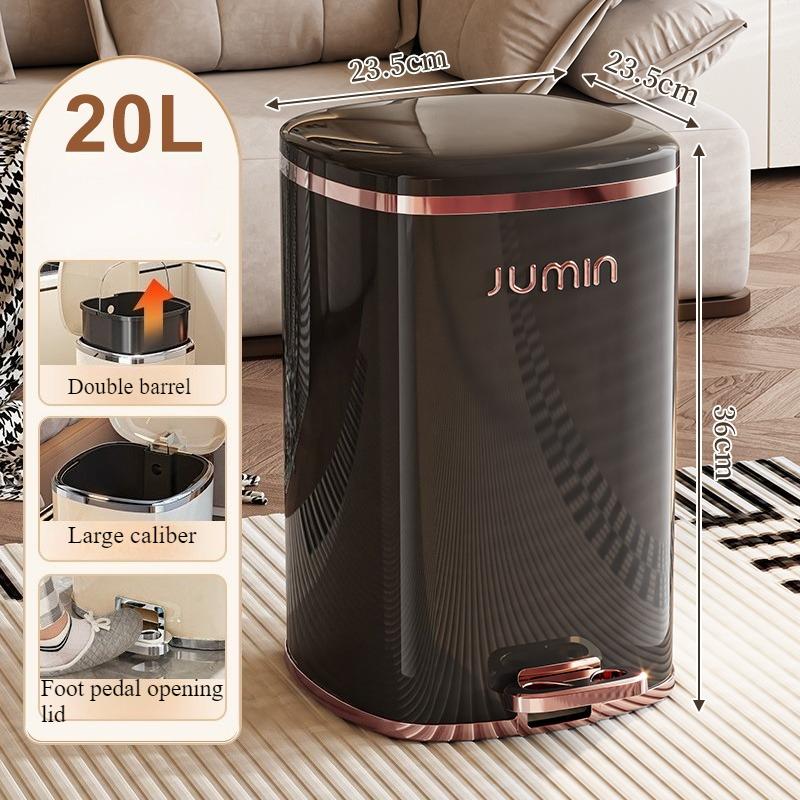 Pedal Trash Can Bathroom Litter Bins Kitchen Luxury Food Waste Disposal Bin Living Room Large Storage Garbage Can Accessories