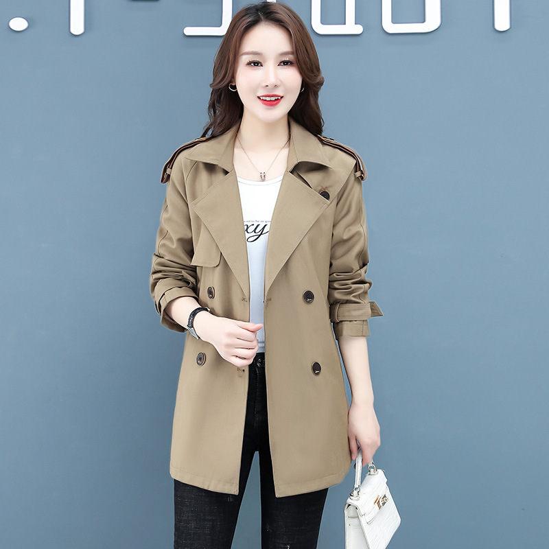 New Spring Autumn Trench Coat Women's Clothes Fashion Slim Long-sleeved Windbreaker Female Casual Outwear