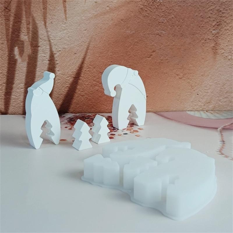 Christmas Santa Claus Mould Silicone Molds Ornament Molds Castings Molds Handmade Plasters Molds Craft Supplies