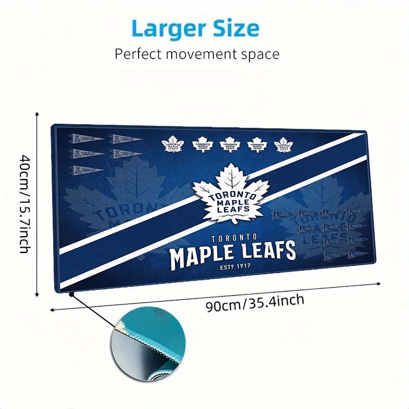 Toronto Maple Leafs Farbiges Mauspads Großes Gaming Tischkissen Rutschfestes Laptop Tablet Großes Mauspads XXL Matte Mini PC Spielmatte Mit Verschlusskante