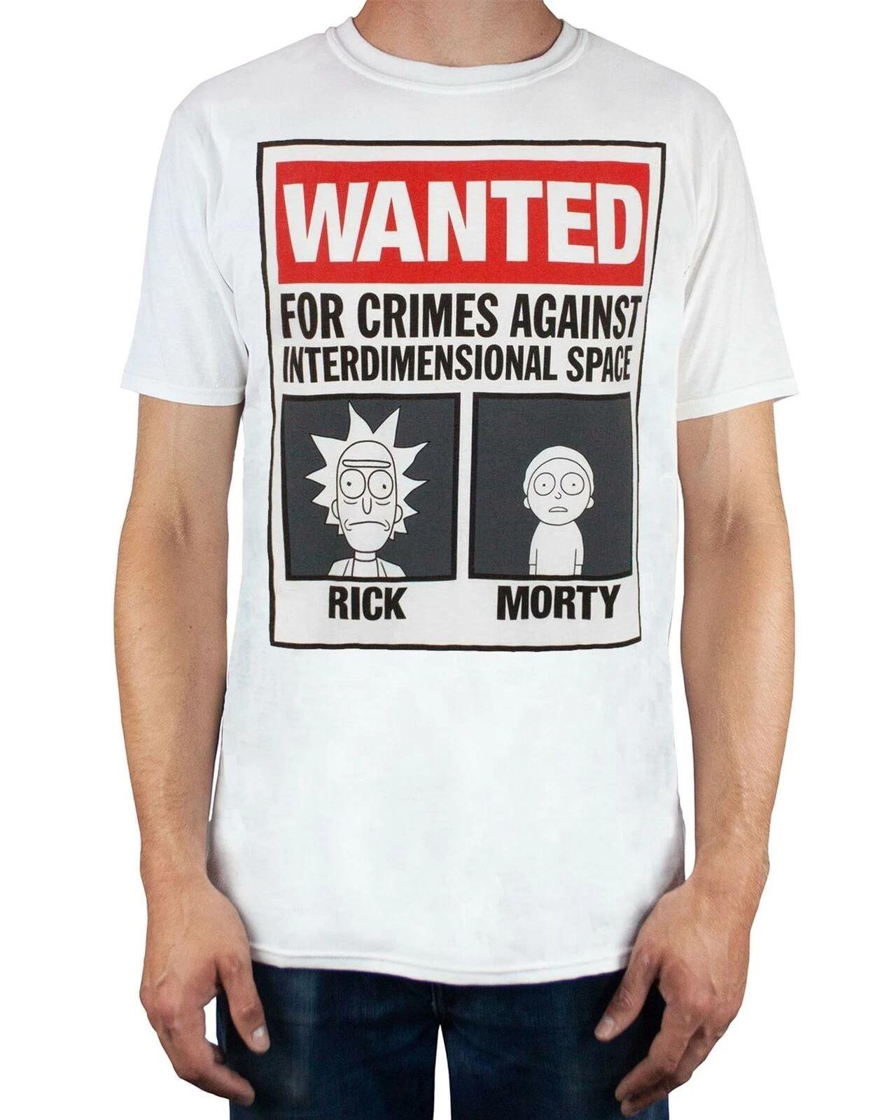 Rick And Morty White Rick, Morty Short Sleeved 100% Cotton T-shirt Mens Tees Top Mens 2XL