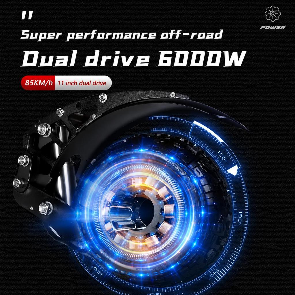 BOYUEDA Q7Pro Max Electric Scooter 2*1600W Dual Motor 52V28A Battery Adult Off-road E-Scooter 10 Inch City Commuting EScooter